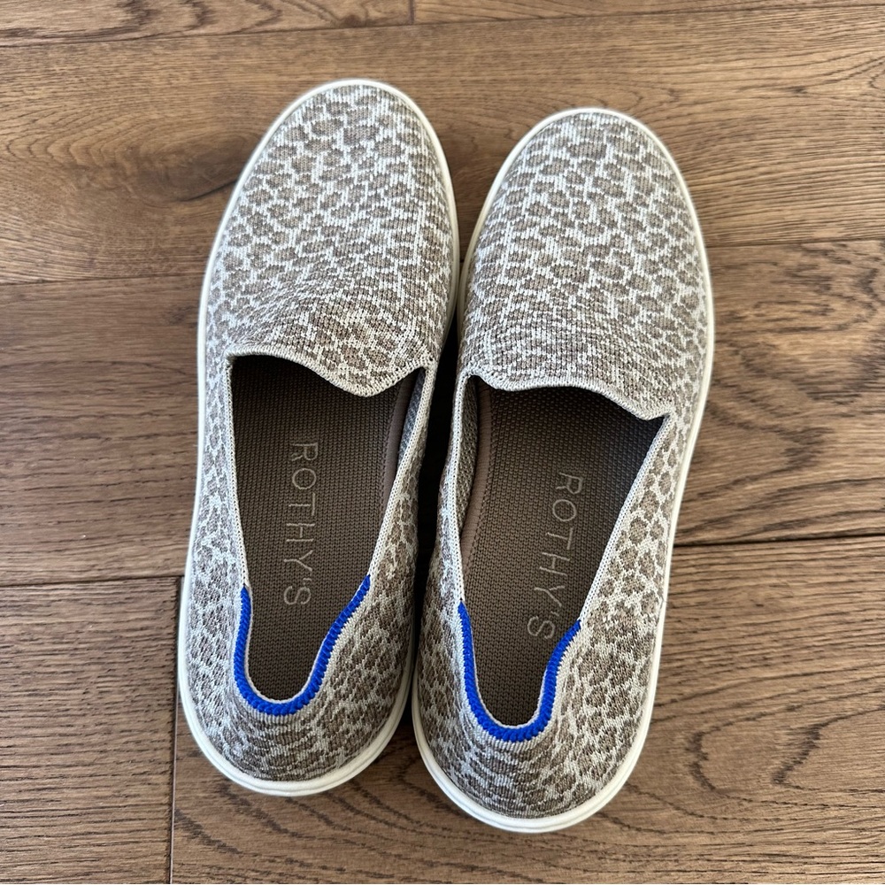 Rothy's The Original Slip On Sneakers Leopard Sz 8 - Picture 4 of 7